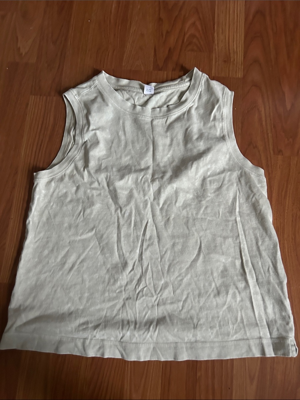 Old Navy Sleeveless Crewneck Tank Top in Light Cream